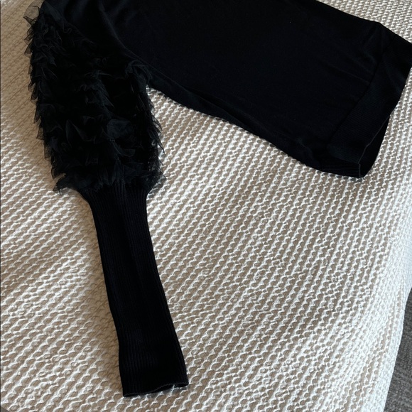 CeCe Black Knit Top - Picture 6 of 8